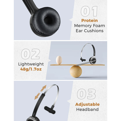 Mpow M5 Bluetooth V5.0 Headset Wireless