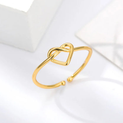 Couple Heart Stainless Steel Rings