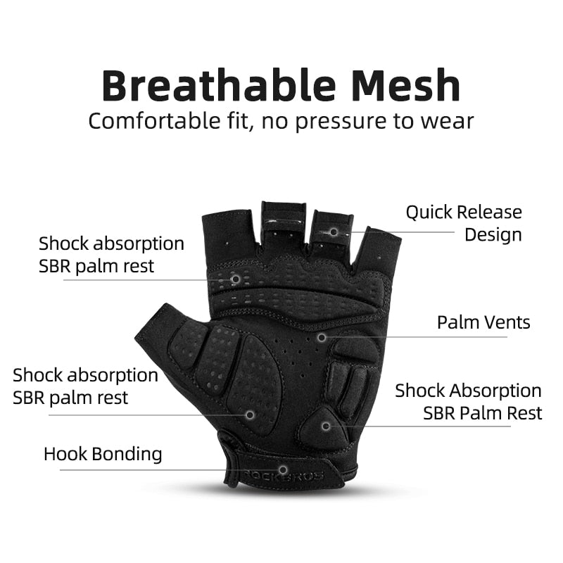Cycling Gloves Half Finger Shockproof Wear - BestShop