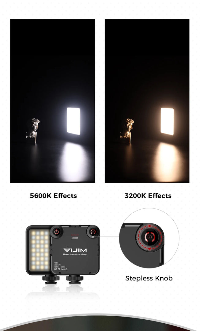 VIJIM LED Camera Light Lamp Photography