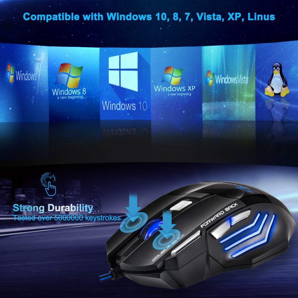 Wired Gaming Mouse USB Computer Mouse Gaming RGB - BestShop