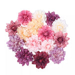 Load image into Gallery viewer, 5PCS Dahlia Artificial Silk Flowers Heads For Wedding Home Decoration DIY Wreath Gift Box Scrapbooking Craft Fake Flower Head
