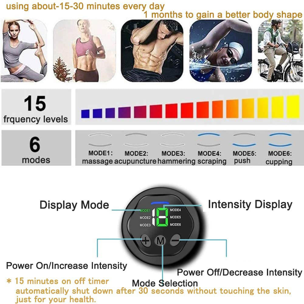 Muscle Stimulation Belt Electric ABS Stimulator Trainer - BestShop