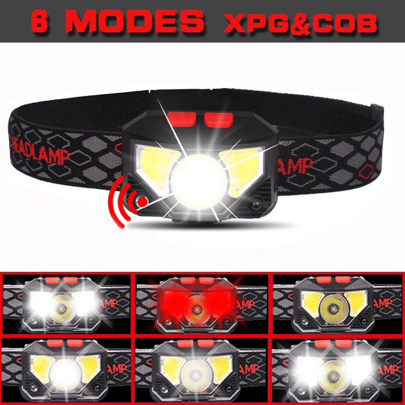 8 Modes Handfress Motion Sensor Powerful LED Headlight - BestShop