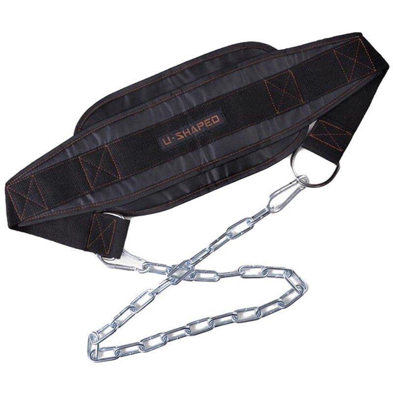 Thick Neoprene Weight Lifting Belt with Chain Dipping Belt - BestShop