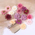 Load image into Gallery viewer, 5PCS Dahlia Artificial Silk Flowers Heads For Wedding Home Decoration DIY Wreath Gift Box Scrapbooking Craft Fake Flower Head
