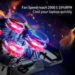 Load image into Gallery viewer, Coolcold Gaming RGB Laptop Cooler 12-17 Inch Led Screen - BestShop
