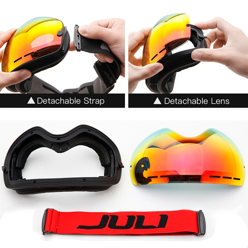 Ski Goggles,Winter Snow Sports Goggles with Anti-fog UV Protection for Men Women Youth Interchangeable Lens - Premium Goggles - BestShop