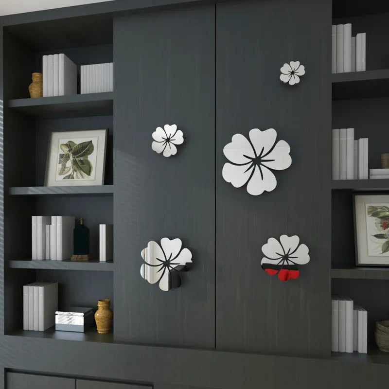 Pegatina de pared con estampado de flores 