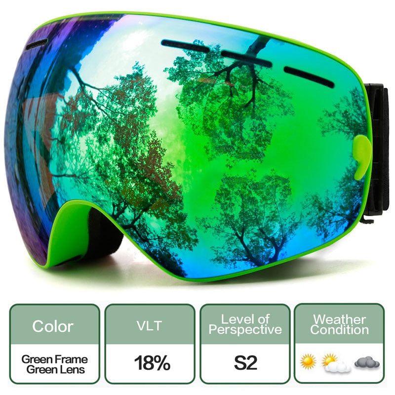 Ski Goggles,Winter Snow Sports Goggles with Anti-fog UV Protection for Men Women Youth Interchangeable Lens - Premium Goggles - BestShop
