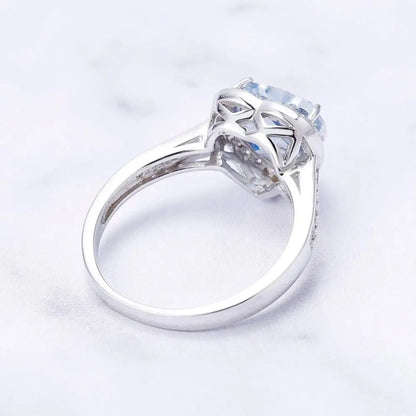 Bague en iolite en forme de cœur
