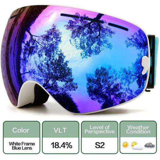 Ski Goggles,Winter Snow Sports Goggles with Anti-fog UV Protection for Men Women Youth Interchangeable Lens - Premium Goggles - BestShop