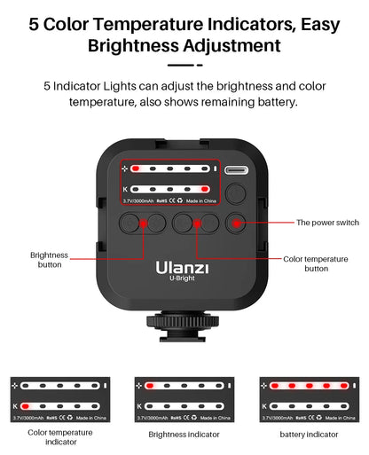 VIJIM LED Camera Light Lamp Photography