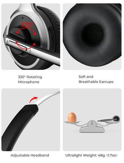 Mpow M5 Bluetooth V5.0 Headset Wireless
