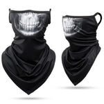 Load image into Gallery viewer, 3D Skull Summer Hanging Ear Triangle Scarf
