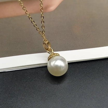Trendy Shell Imitation Pearl Pendant Necklace