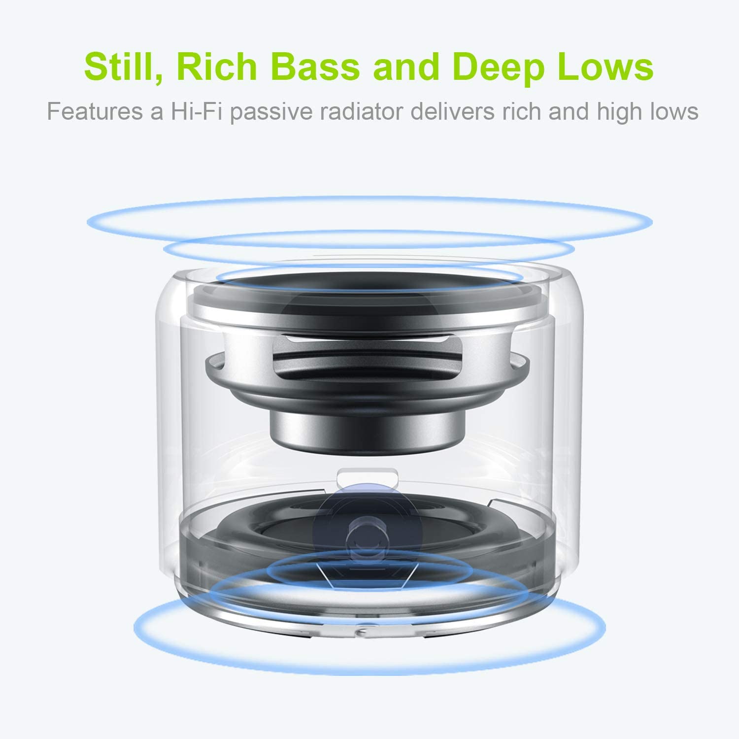 EWA A106 Pro Mini Bluetooth Speaker with Custom Bass Radiator - BestShop