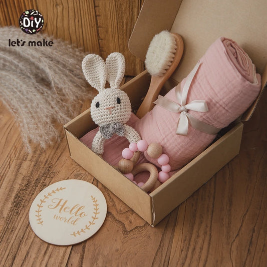 Baby Bath Towel Cotton Blanket Brush Gift Products