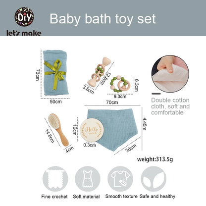 Baby Bath Towel Cotton Blanket Brush Gift Products