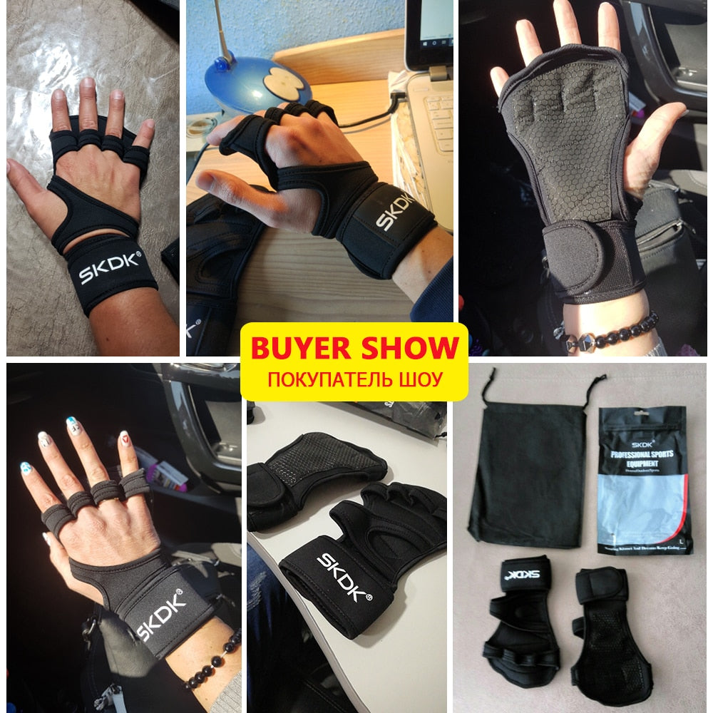 SKDK Weight Lifting Fitness Gloves With Wrist Wraps - BestShop