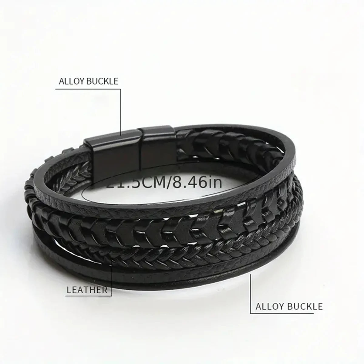 Multi-Layered Vintage Leather Bracelet