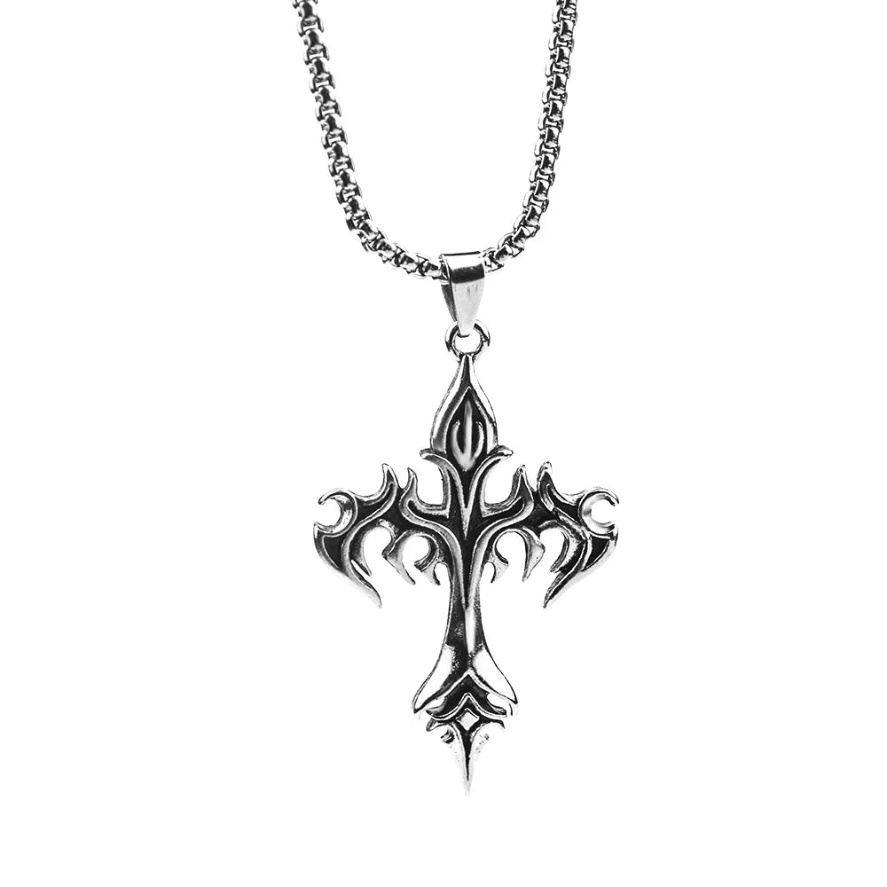 ZAKOL Hip Hop Cross Pendant Necklace