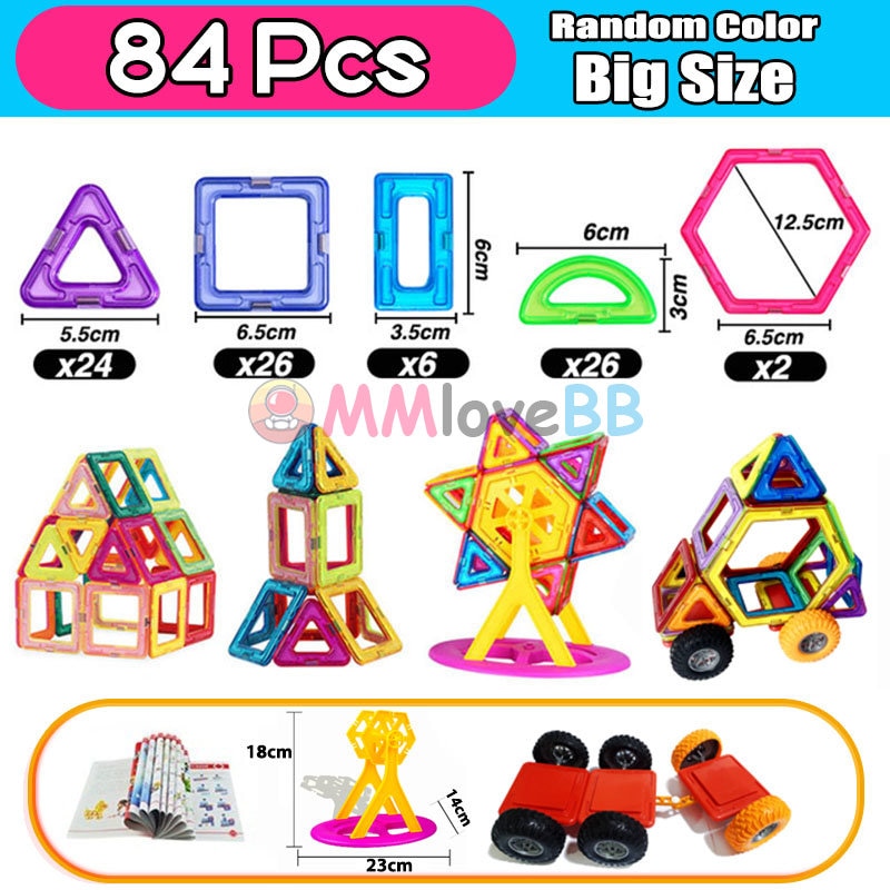 Magnets Toys for Kids Big Size Plus Magnetic Blocks - BestShop