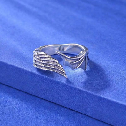 Vintage Angel Wing Demon Eye Ring