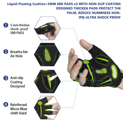 MOREOK Bike Gloves 5MM Liquid Gel Pad Bicycle Gloves Shockproof - BestShop