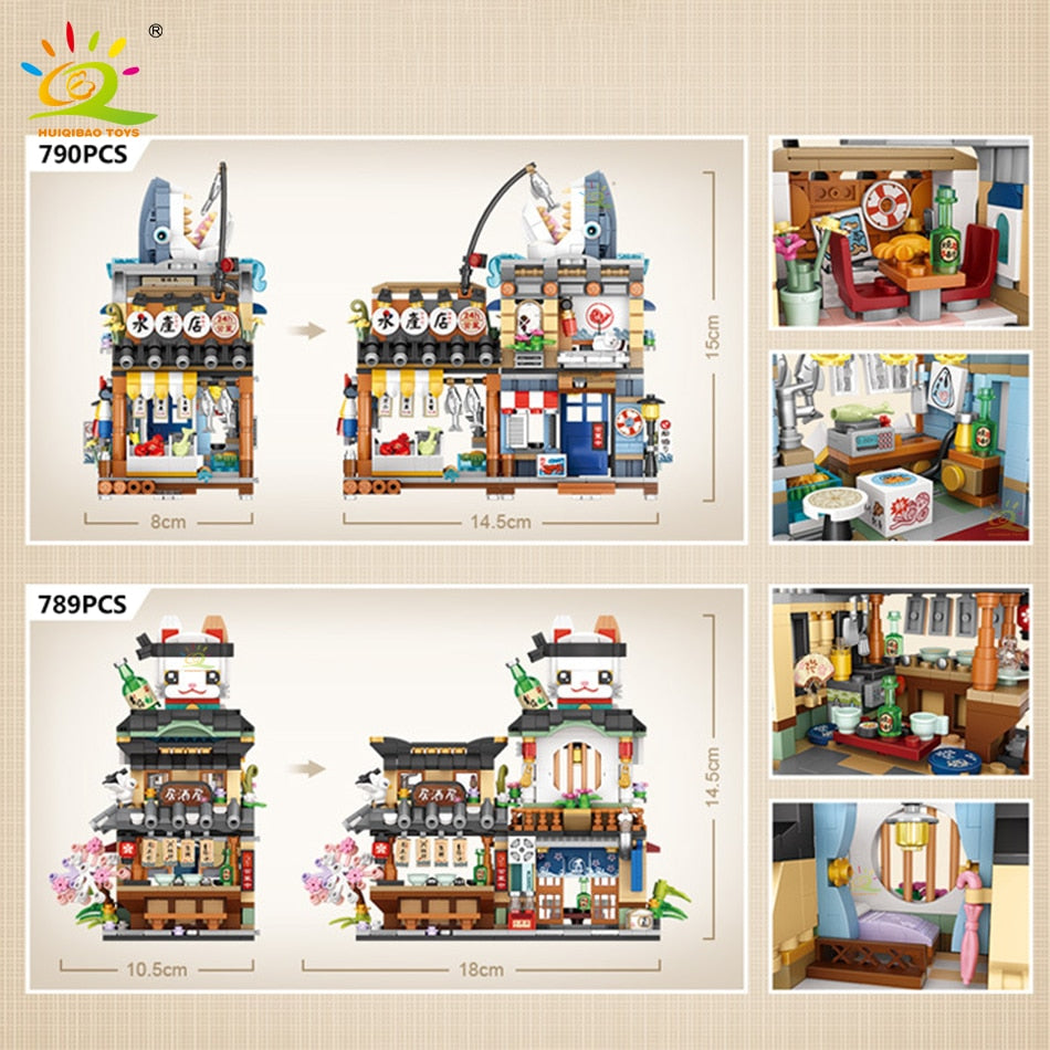 HUIQIBAO City Mini Chinese Street View Grocery Store - BestShop