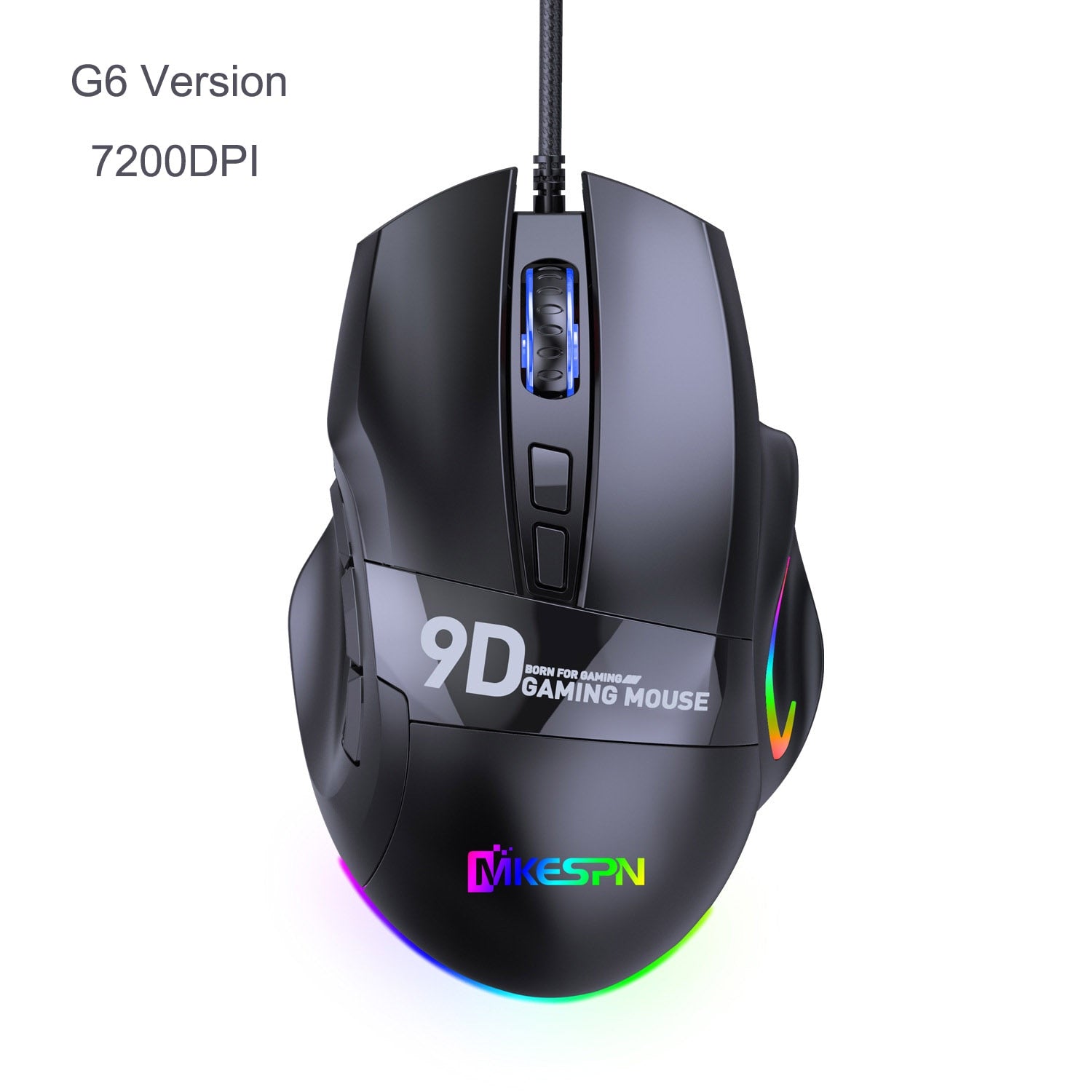 12000DPI Macro RGB Gaming Mouse 9 Programmable Keys - BestShop
