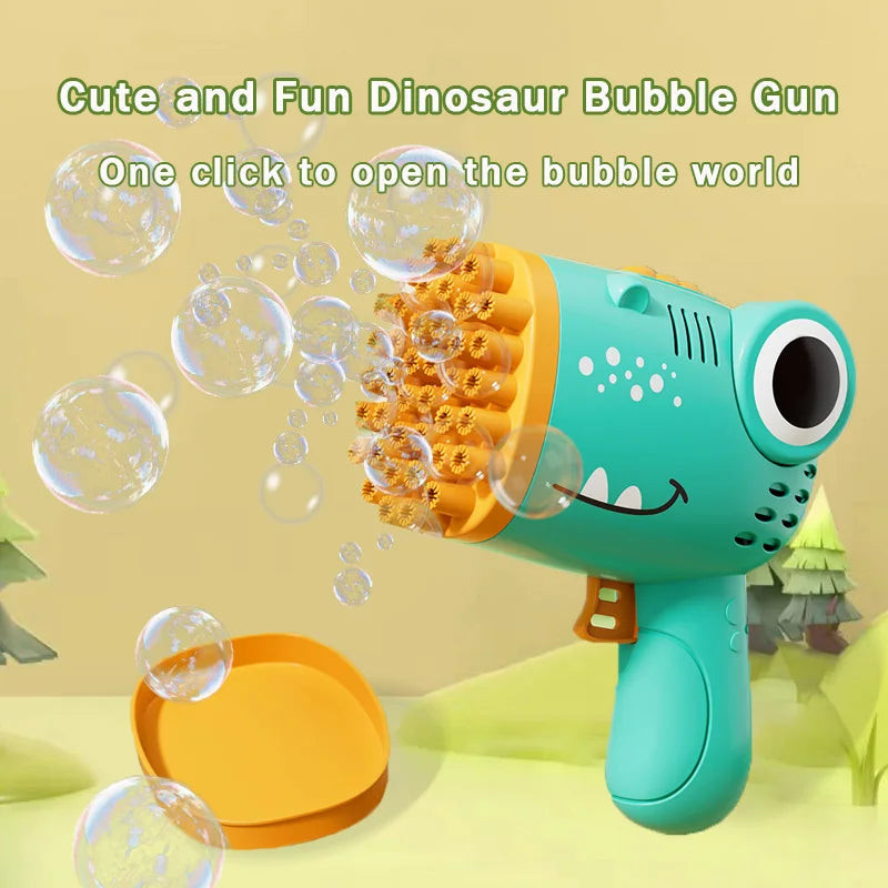 Pistola de burbujas de dinosaurio