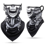 Load image into Gallery viewer, 3D Skull Summer Hanging Ear Triangle Scarf

