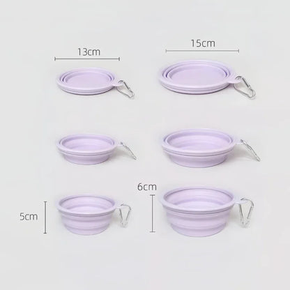 Dog Pet Folding Silicone Bowls