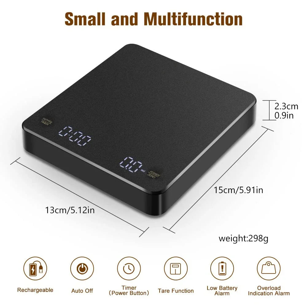 Digital Coffee Scale with Timer LED
