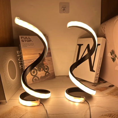 USB LED Table Lamp Spiral Desk Light