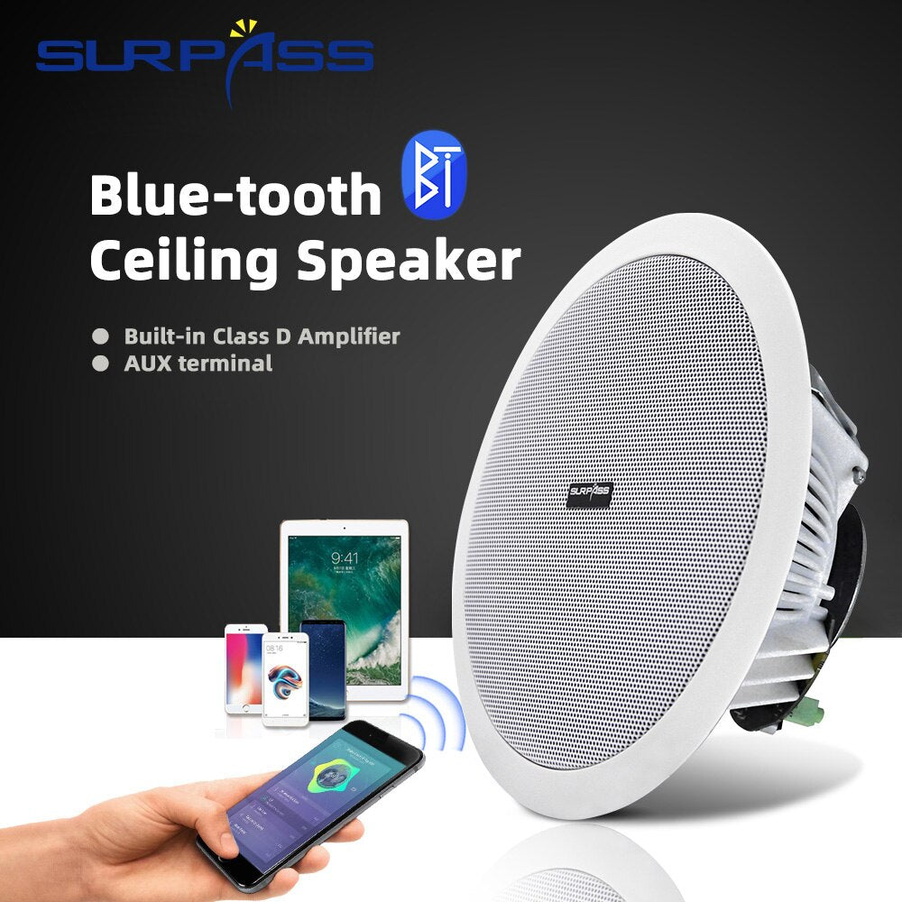 Waterproof Built In Amplifier Bluetooth-compatible Ceiling Speaker - BestShop