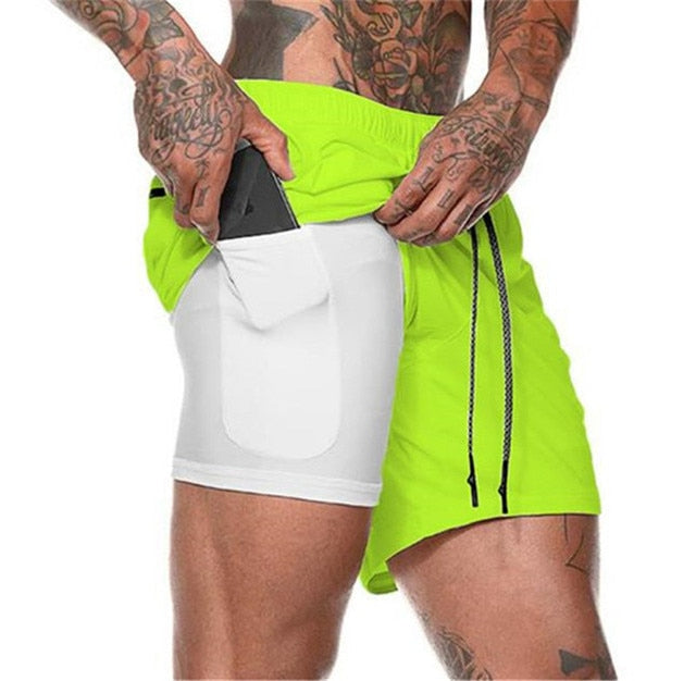 Men Running Shorts Summer Sportswear Double-deck Short Pant - BestShop