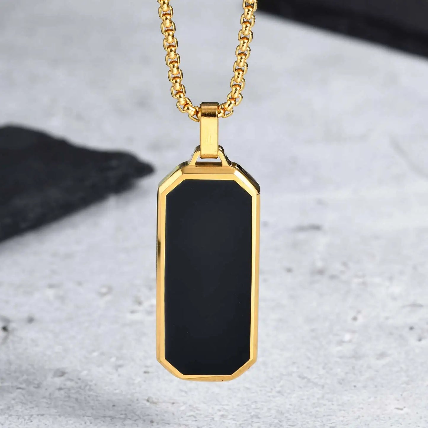 Casual Black Enamel Necklaces