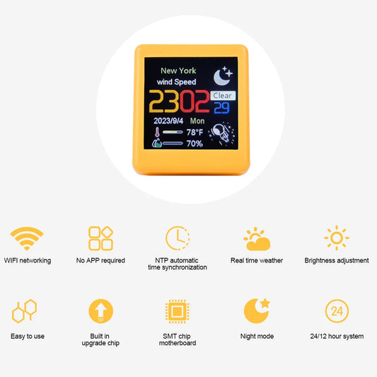 MINI Smart WiFi Weather Station Clock