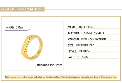 Skyrim Stainless Steel Signet Rings