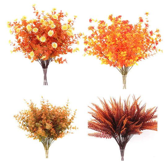 Artificial Fall Flowers Outdoor Garden Decor