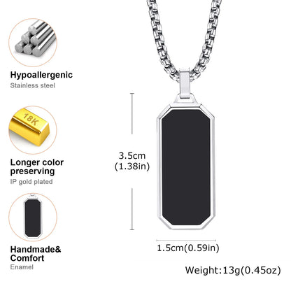 Casual Black Enamel Necklaces