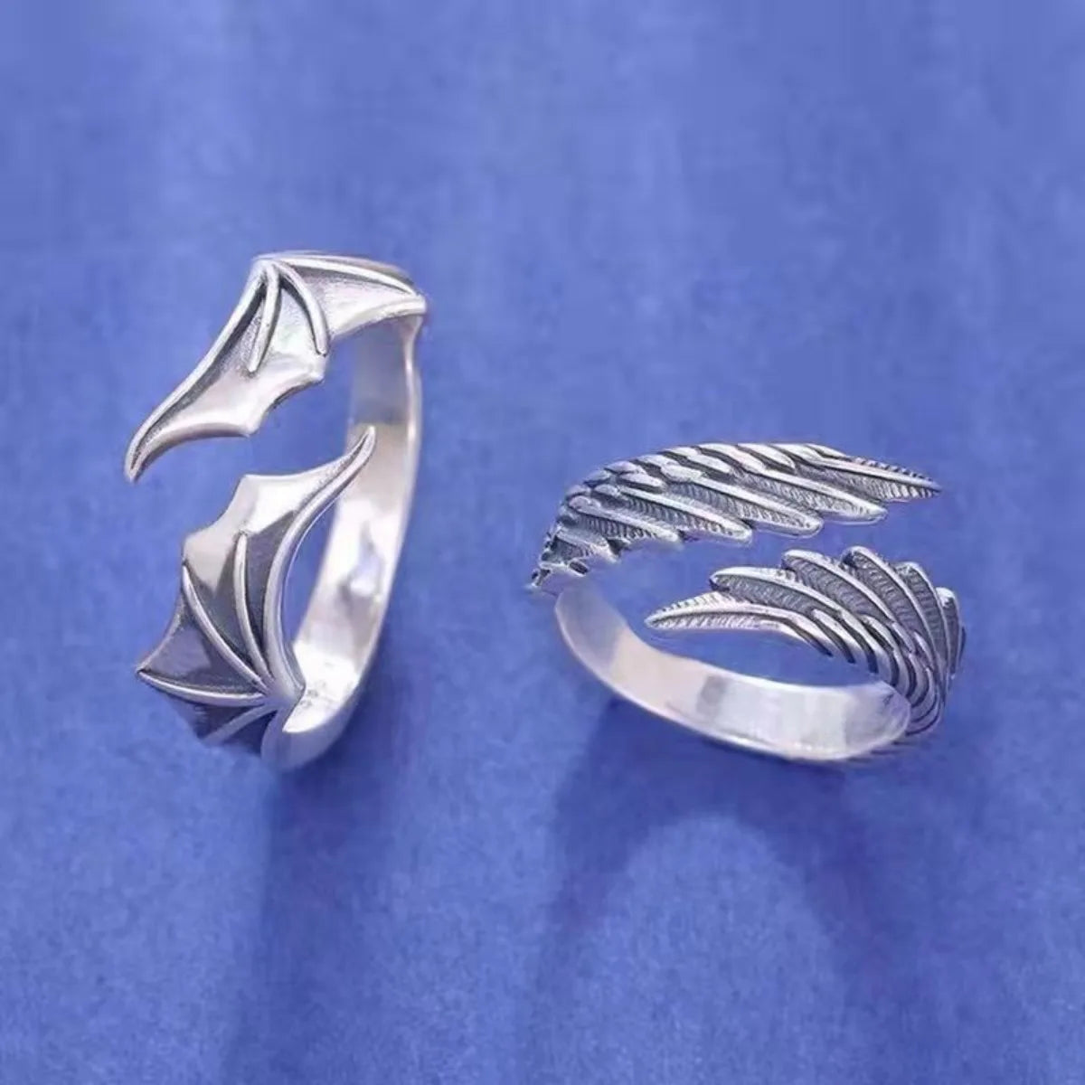 Vintage Angel Wing Demon Eye Ring
