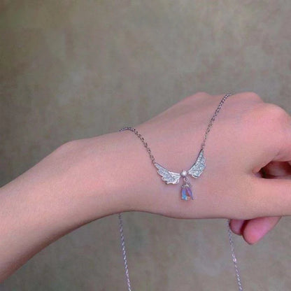 Light Luxury Angel Wings Pendant Necklace