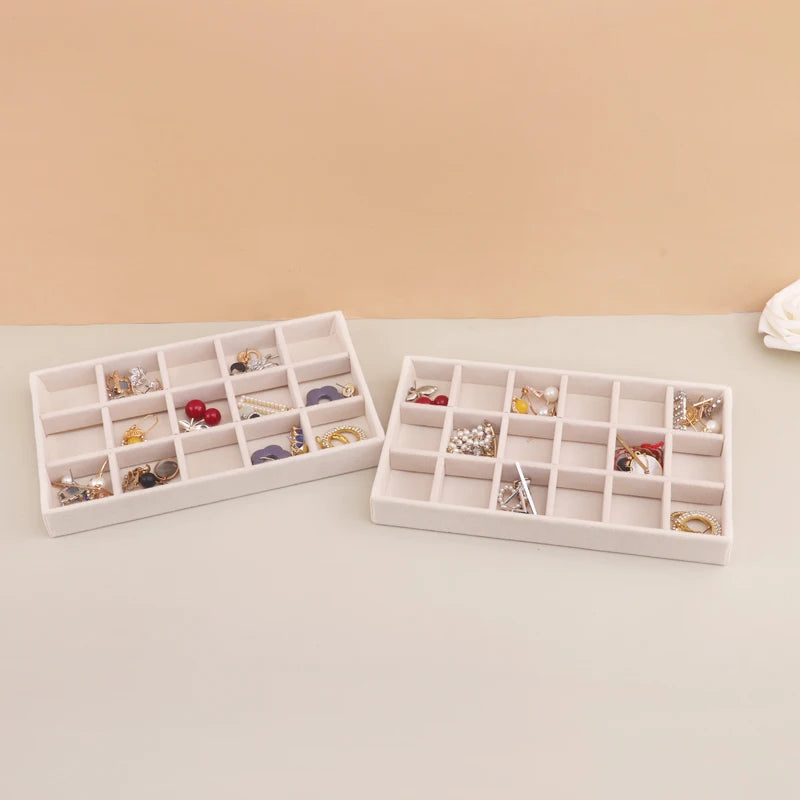 Velvet Jewelry Tray Storage Drawer