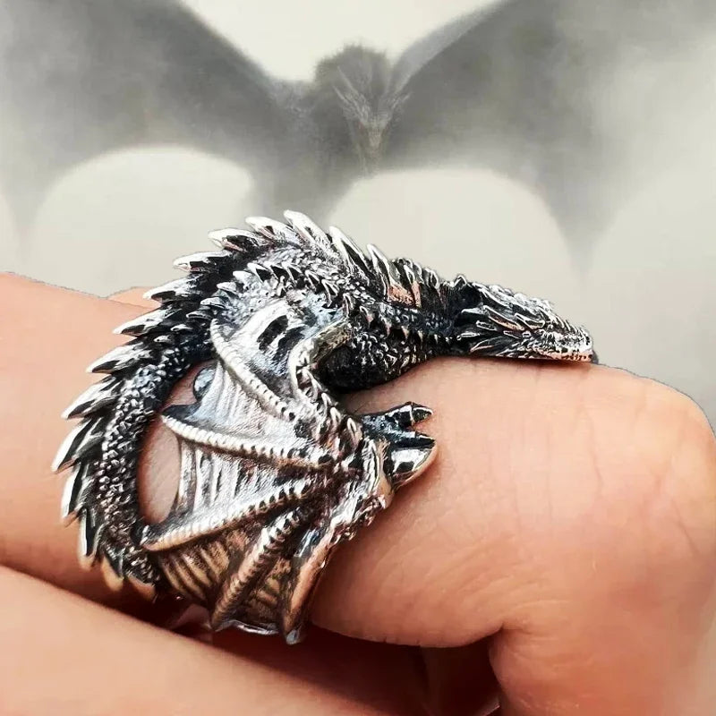Dragon Rings Gothic Punk Style