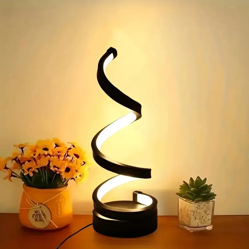 USB LED Table Lamp Spiral Desk Light