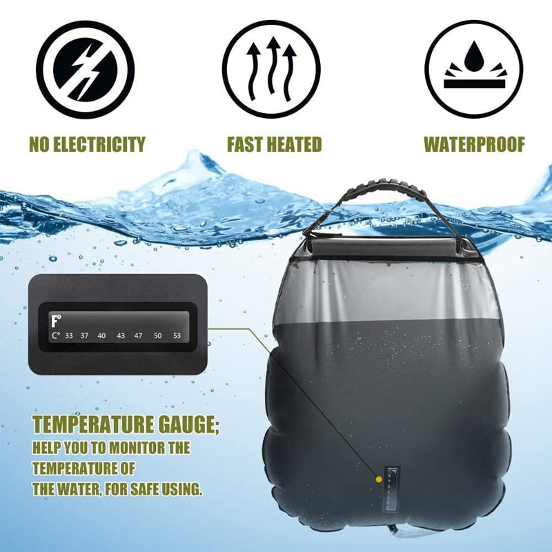 Water Bags 20L Outdoor Camping Hiking Solar Shower Bag - BestShop