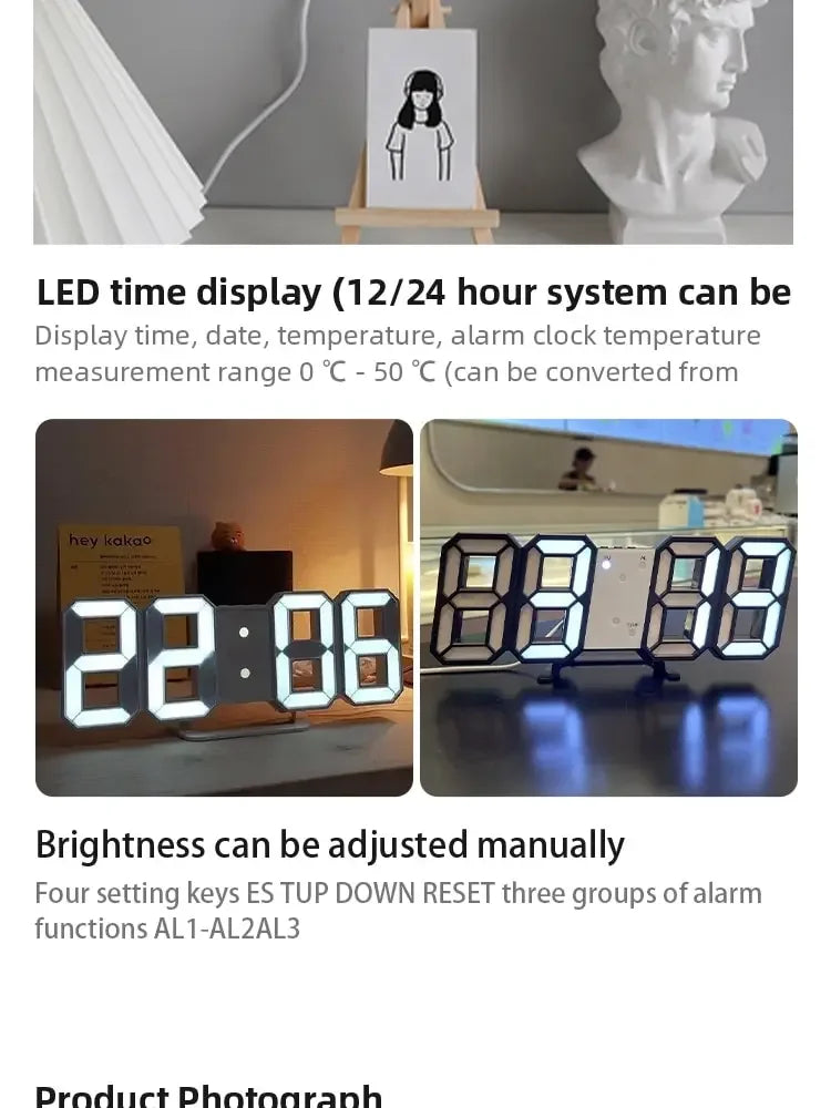 3D LED Digital Clock